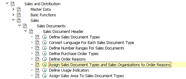 order reason assignment in sap