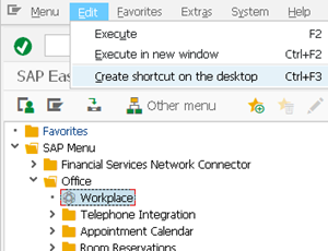 SAP Tips: Creating A Shortcut On Your Desktop For An SAP GUI Transaction