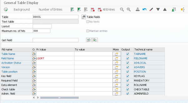 assignment field name in sap