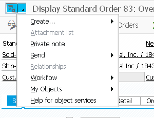 The Generic Object Services Button In SAP Sales Orders